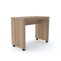 Imagem de Mesa Aparador 90 X 50 Cm Pé Painel Com Rodízio Pe50 Em Mdp Noce Naturalle