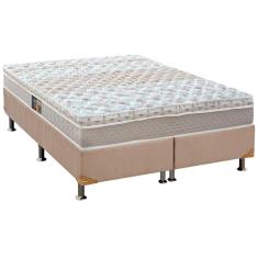 Imagem de Cama Box King: Colchão Molas Castor Pocket Class + Base crc Suede Clean(193x203)