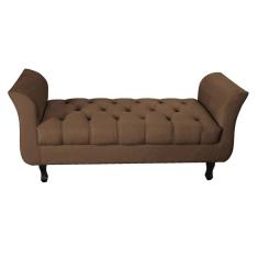 Imagem de Recamier Grecia Decorativa 90cm Suede Marrom - Montanaris Decor