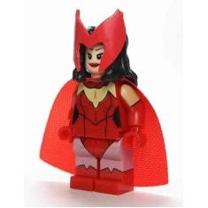 Imagem de Boneco Blocos De Montar Feiticeira Escarlate Clássica Marve - Mega Blo