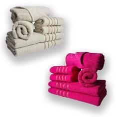 Imagem de Jogo De Toalhas 12pcs - 4 Banhos 4 Rosto 4 Tapetes Bg + rs