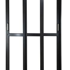 Imagem de Porta de Correr de Aço 215x200cm 3 Folhas Moveis Ideal Crv Esquadrias Preto