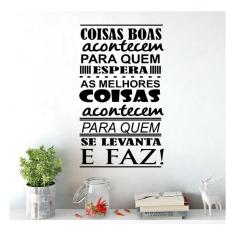Imagem de Adesivo De Parede Coisas Boas Acontecem 90x 50cm