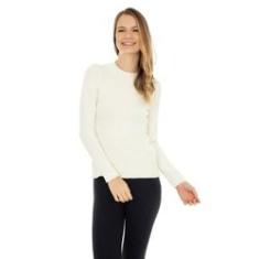 Imagem de Blusa de Tricô Pink Tricot Manga Longa Modal com Pérolas Feminina
