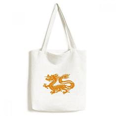 Imagem de Bolsa de lona Year Of Dragon Animal Zodíaco China Bolsa de compras casual