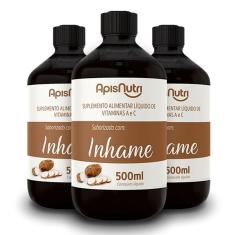 Imagem de Kit 3 Elixir de Inhame Vitamínico 500ml Apisnutri