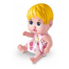 Imagem de Boneca My Hair Bebê Menina 16 Cm  Vinil Macio Fofinha Milk