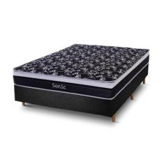 Imagem de Cama Box Casal + Colchão De Molas Ensacadas  Firme 138X188x59cm  - Cri
