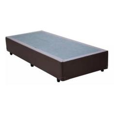 Imagem de Base Cama Box Solteiro Material Sintético Marrom 40X88x188 - Sonho Cam
