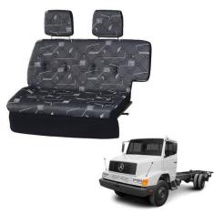 Imagem de Sofá Cama Caminhão Mercedes 1618 Hpn Reto Cinza - Pampa