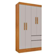 Imagem de Guarda-Roupa Solteiro Oregon I 4 Pt 2 Gv Cinamomo E Off White - Tcil