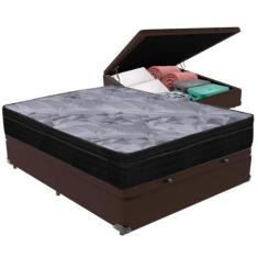 Imagem de Cama Box Baú e Colchão Airtech Pampa Molas ensacadas Casal Ortobom,  M