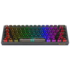Imagem de Teclado Gamer Mecânico Redragon Fizz Clear Preto K617CTB RGB