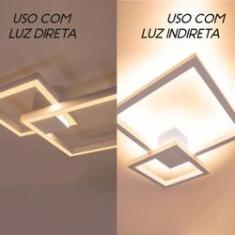 Imagem de Arandela Plafon Led 58w 53x53 cm Luz Direta ou Indireta Branco St1254