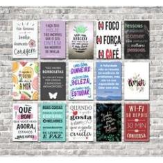 Imagem de Kit 15 Placas 20X30 Decorativas No Mdf Adesivada Modelo 4