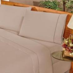 Imagem de Jogo De Cama Casal Padrão 4 Peças Com Fronhas E Lençol Tecido 180 Fios