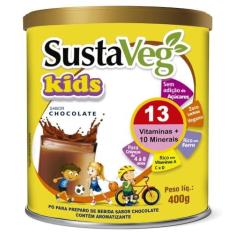 Imagem de WVEGAN SustaVeg Kids Chocolate 400g - Pó Para Preparo de Bebida - Complemento Alimentar Infantil- Leite Vegetal Em Pó Nutritivo - Sem Glúten, Açúcares e Lactose - Alimentação Saudável,Saborosa e Divertida