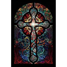 Imagem de Quebra-cabeça religioso vitral arte sacra 300 peças