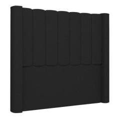 Imagem de Cabeceira Casal King Cama Box 195cm Claire I02 Linho Preto - Mpozenato