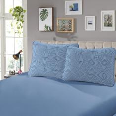 Imagem de Jogo Cama Queen SBX Rubi Malha Veneza Azul