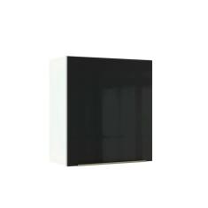 Imagem de Armário Aéreo Madesa Lux 60 cm 1 Porta - Branco/Preto