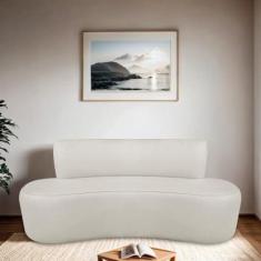 Imagem de Sofá Orgânico 180cm 3 Lugares Antonela Linho Bege