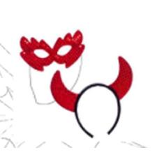 Imagem de Fantasia Diabinha Capetinha C/Tiara e Mascara Festas