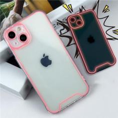 Imagem de Capa macia de silicone luminosa com luz noturna para iPhone 14 Plus 13 12 11 Pro Max XS XR X 14Pro 13Pro 14Plus Capa traseira, rosa, para iPhone 12 ProMax