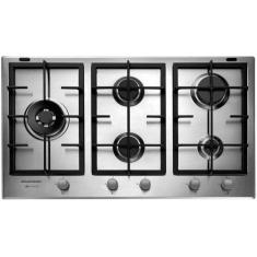 Imagem de Cooktop 5 Bocas a Gás Natural GLP Brastemp Inox Dupla Chama Acendiment