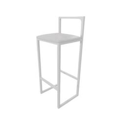 Imagem de Banqueta Alta Balcão Bistrô Industrial Branca Assento Estofado - Don C