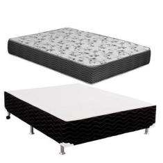 Imagem de Cama Box Baú Viúva SP Móveis Suede Marrom + Colchão D45 17cm- 39x128x1