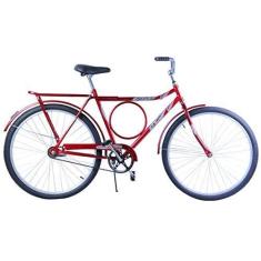 Imagem de Bicicleta Aro 26 Masculina Barra Circular Freio no Pé Potenza Vermelha