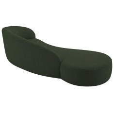 Imagem de Divã Recamier Orgânico França 180cm Lado Esquerdo Linho Adj Decor Verde