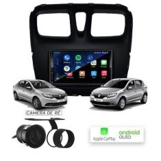 Imagem de Multimídia MP10 CarPlay e Android Auto Sandero e Logan 2016 a 2018 - F