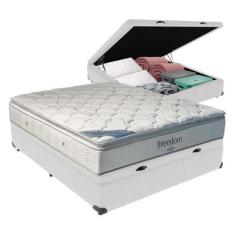 Imagem de Cama + Box com Baú Casal e Colchão Freedom Ortobom D33, Branco