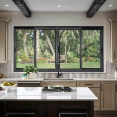 Imagem de Janela Elite 4 Folhas Moveis 100 X 150 Vidro Liso Preto