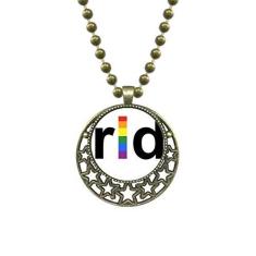 Imagem de DIYthinker LGBT Colar de estrela com pingente de lésbica de arco-íris gay e corrente de lua