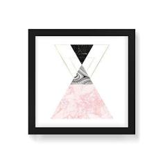 Imagem de Arte Maníacos Quadro Decorativo Geométrico Triângulos Pirâmide - 30x30cm (Moldura em laca )
