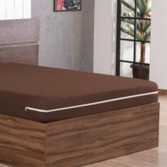 Imagem de Forro Cama Solteiro Box Capa Colchao Em Malha Zíper Luxo E - De Luca E