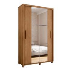 Imagem de Guarda Roupa 136cm Solteiro 2 Portas Correr Com Espelho Suécia Rv Móve