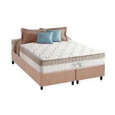 Imagem de Cama Box Queen: Colchão Molas Anjos Superlastic King Best + Base Crc Suede Clean(158x198)