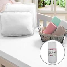 Imagem de Lençol Berço Americano Com Elastico 100% Algodão Branco 1,30cm X 70cm