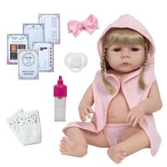 Imagem de Boneca Reborn De Silicone Menina Fofinha