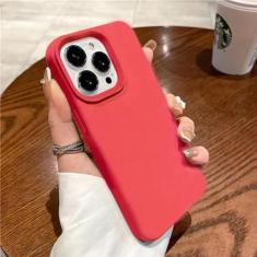 Imagem de Capa de silicone líquido para iphone 15 14 13 12 11 pro max capa traseira macia para 14 15 plus casos bonitos acessórios, vermelho, para iphone 11 promax