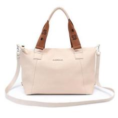 Imagem de Bolsa Sacola Couro Feminino Casual Zíper Alça Transversal Removível Dia a Dia-Feminino