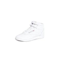Imagem de Reebok Tênis feminino de cano alto Freestyle, Branco/Prata, 41