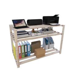 Imagem de Balcão Prateleira Multiuso P Cozinha Madeira Recpção Atend - Technox