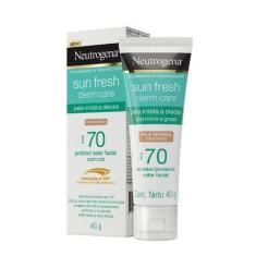 Imagem de Protetor Solar Facial Neutrogena Sun Fresh Derm Care Pele Morena FPS70