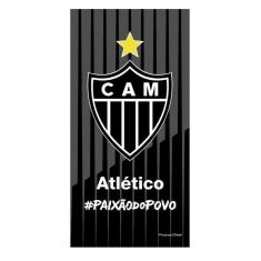 Imagem de Toalha de Banho Praia e Piscina Brasão Atlético Mineiro Licenciado Times Buettner Veludo Estampada