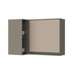 Imagem de Armário Aéreo P/ Cozinha Canto Reto Connect 1 Porta 95cm Duna/cristal - Henn